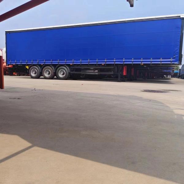 1840mm Tread Steel Side Curtain Semi-Trailer Flatbed Trailer Enhanced Safety