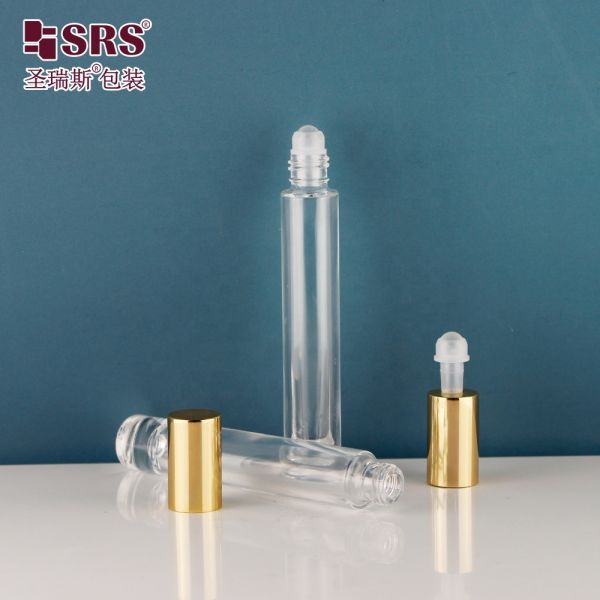 10ml Cylinder Glass Roll On Bottle with Screen Printing for Cosmetic Perfume and Essential Oils - OEM/ODM Available