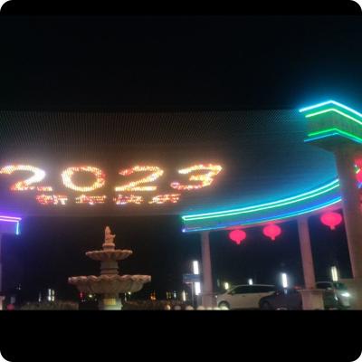 Display de tela de malha LED flexível para interiores P100 LED Dot Light Transparente