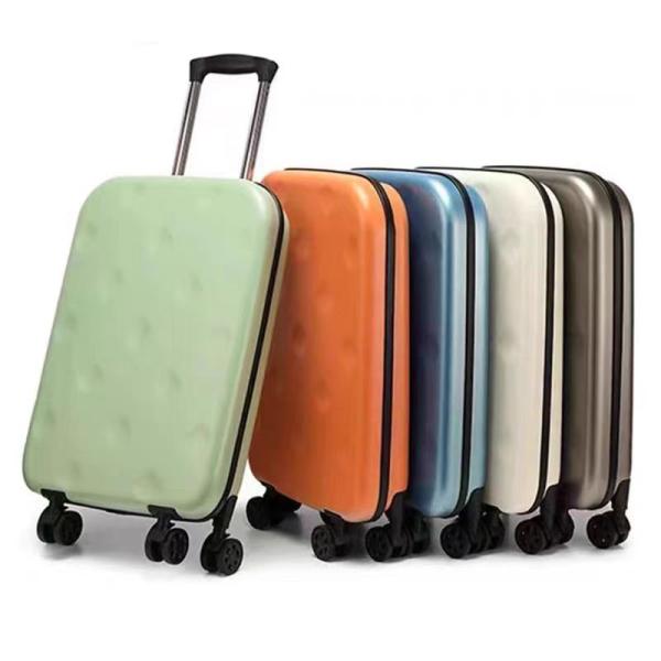 ABS PC Material Folding PC Luggage Collapsible Suitcase Round Pit Design Carry on Boarding