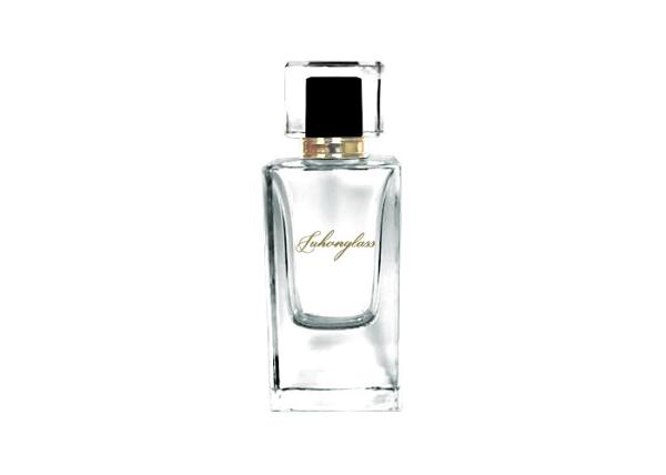 Glass Perfume Bottle 50ml Thick Square Perfume Bottle, High-End Bayonet Press Spray Bottle, Empty Cosmetic Bottle