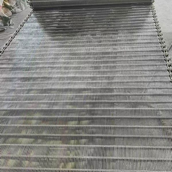 Food Grade Stainless Steel Wire Mesh Chain Balance Weave Conveyor Belt For Tunnel Oven
