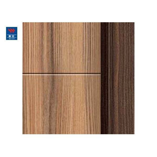 Eco- Friendly Material Interior Modern Solid Wooden Door PVC With Trims Frame Unit