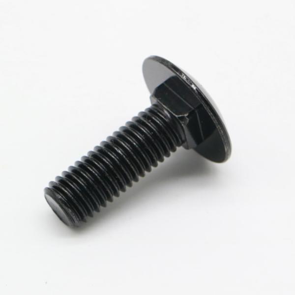 Black Round Head Square Neck Bolt Zinc Plated Smooth Domed Head M12 M16