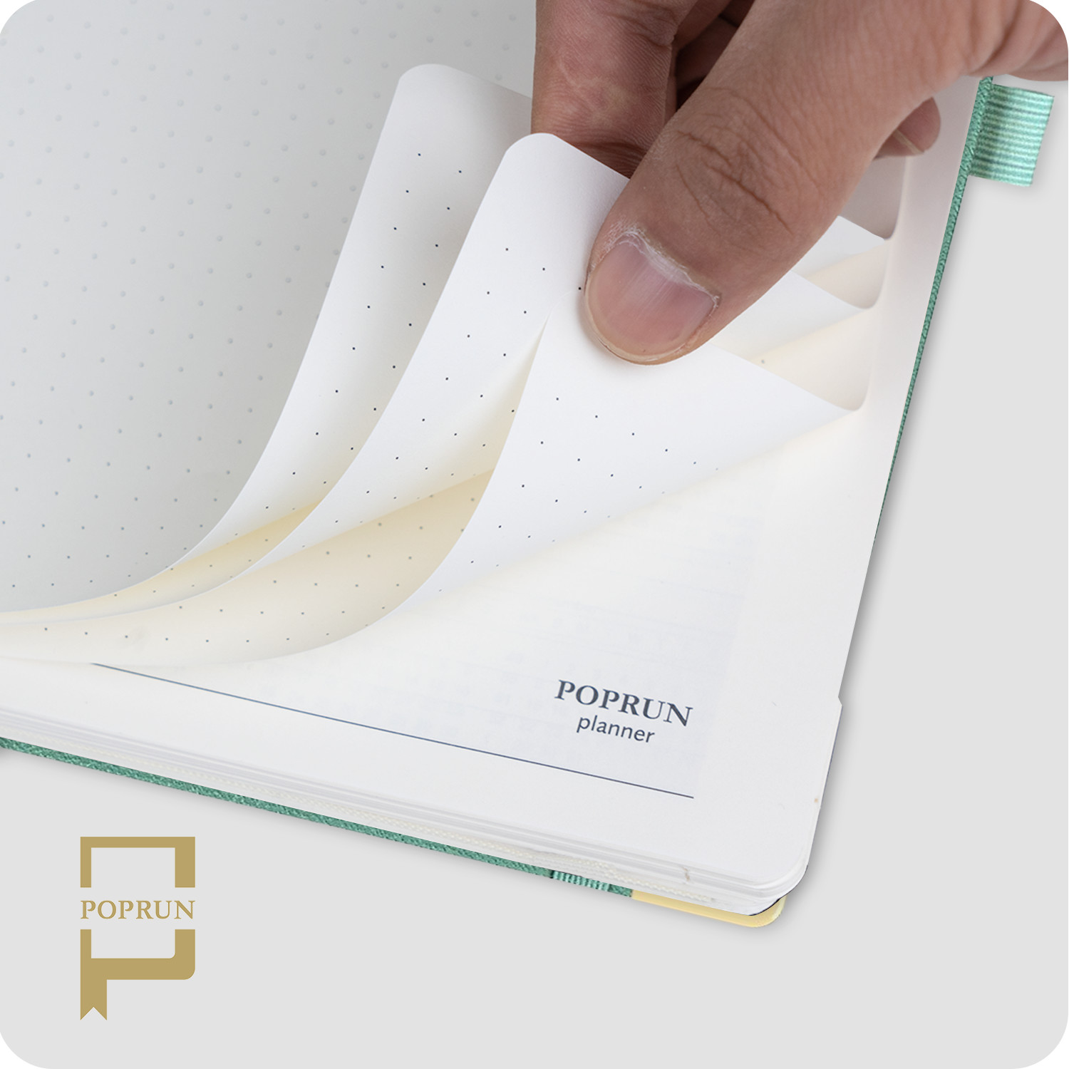 Hardcover Spiral Custom Academic Planner 2023 Light Green Color