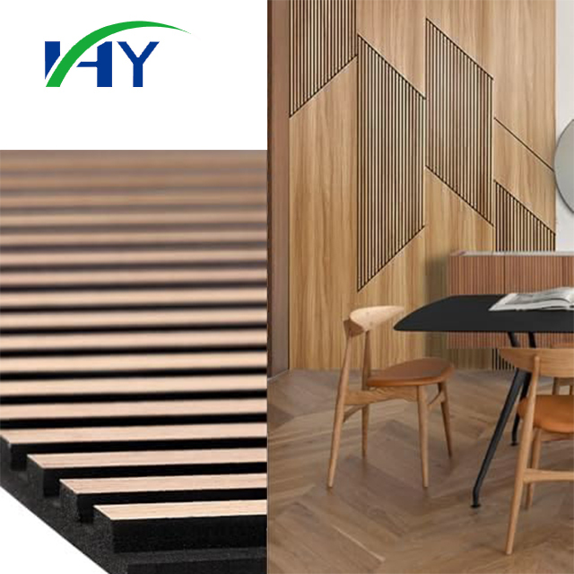 Wood Slat Acoustic Panel Fire Rated NRC 080 For Meeting Room Speech Clarity