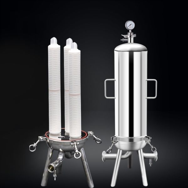 Одиночный патрон водяного фильтра нержавеющей стали расквартировывая высокую подачу санитарную