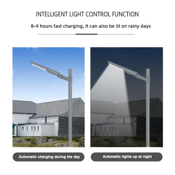 Éclairage de rue à LED solaire 10w 13w 15w 18w tout en un extérieur LED intégré