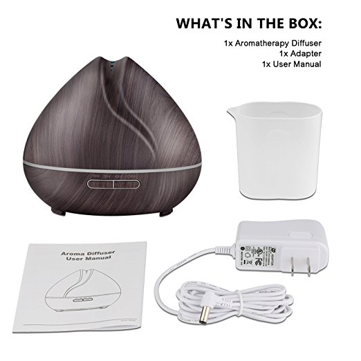 High Quality Wood Grain Ultrasonic Aroma Diffuser With 7 Color LED Night Lights Electric Essential Oil Diffuser