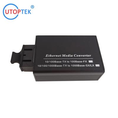 10 100 1000m Single Mode 20km Fiber Optic Mini Media Converter