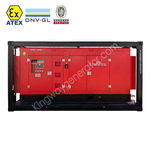 250KVA 200KW ATEX Certified Zone 2 Temp Class T3 Explosion Proof Diesel industrial Generator Set