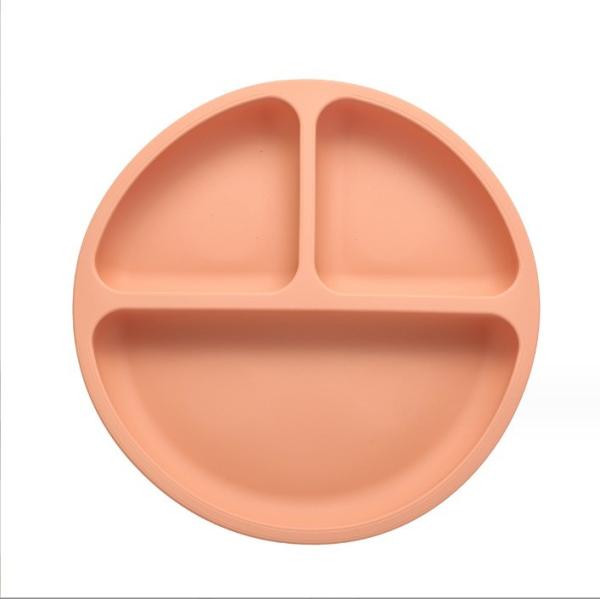 Food Grade Silicone Baby Kids Placemat Divided Baby Suction Plates for Toddler Eating