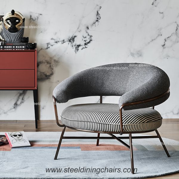 Italian Style Living Room Cloth Art 90CM 75CM Single Seater Recliner Sofa