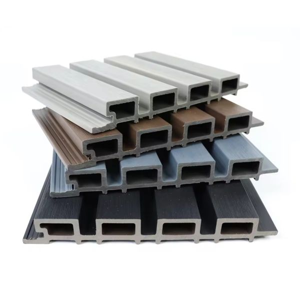 Plastic Wood Composite Facade Panels Custom Length 159mm x 23mm x Customizable Length