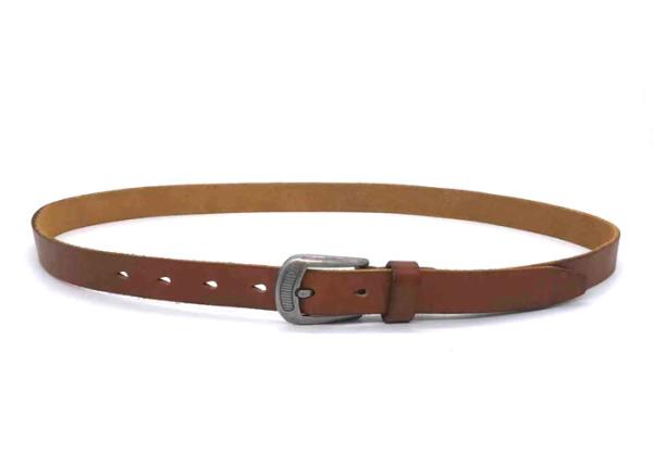 Casual  7/8” Womens  Genuine Leather Belt With Anti - Silver Carved Buckle
