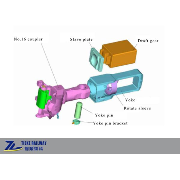 No 16 Interlocking Rotary Train Car Coupler For Side Dump Railcar TB