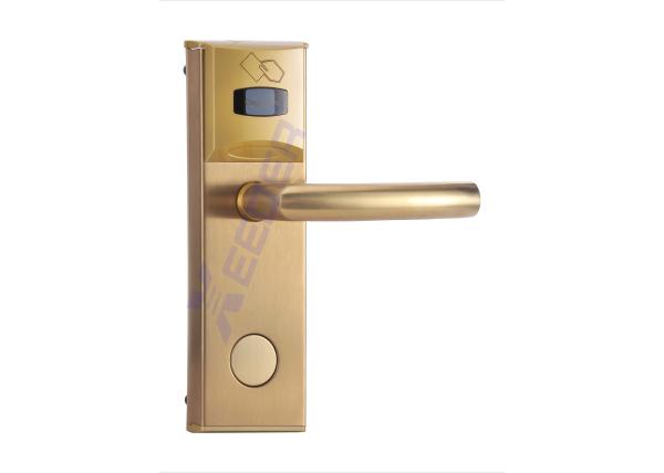 Silver Hotel Door Locks , Hotel Key Card Lock Working Distance 45mm Max