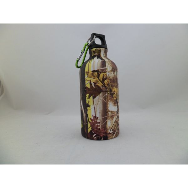 Colorful Reusable Aluminum Sports Drinking Bottle 400ml With Carabiner