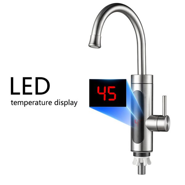 Kitchen Instant Electric Water Heater Tap 304 Stainless Steel Material 3s Fast Heating