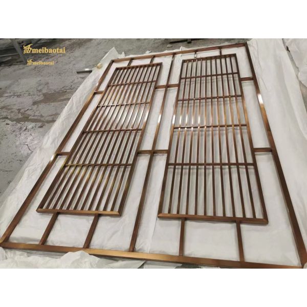 1x2.5meter Stainless Steel Room Divider Decoration for Wall / Hotel / Dining Room