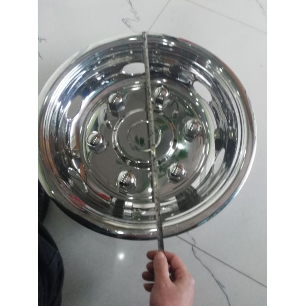 16 Inch Stainless Steel Wheel Covers , Durable Universal Bus Wheel Simulators