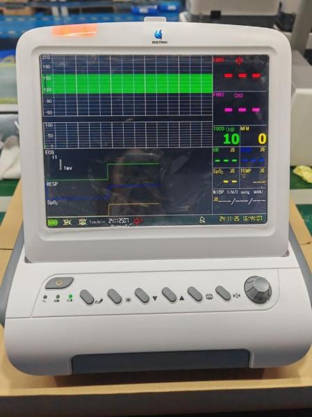12'' CTG Maternal Fetal Monitor Perinatal Uterine Contraction Twin Monitoring FAS Labor Delivery