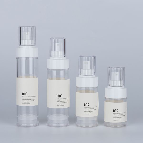 0.25ML Discharge Rate Airless Pump Lotion Bottle 30ml 50ml 60ml 80ml 100ml PP Plastic