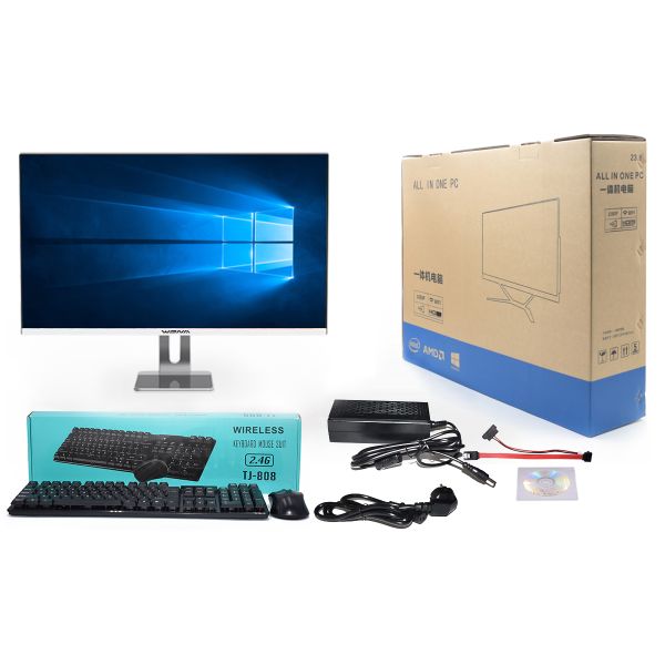 21.5 23.8 Inch Core I3 I5 I7 Business Desktop All In One Computer Pc for Windows 10 OS