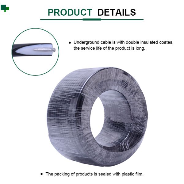 PE outer layer black 2.5mm aluminum core or Galvanized steel wire electric fence underground cable