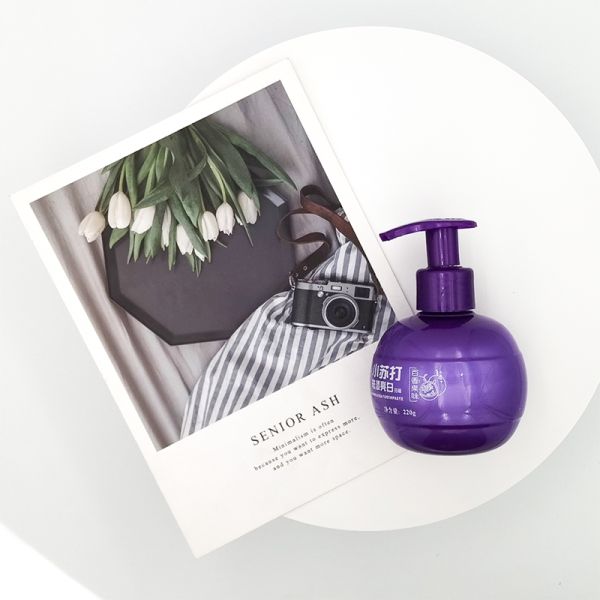 Hot Selling 220ml PET Round Ball Plastic Bottle Hair Oil Pump Spherical Bottle Light Bulb Lotion Toothpaste Pump Sprayer Bottles