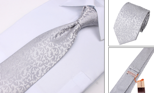 Mens silk ties&pocket hanky set