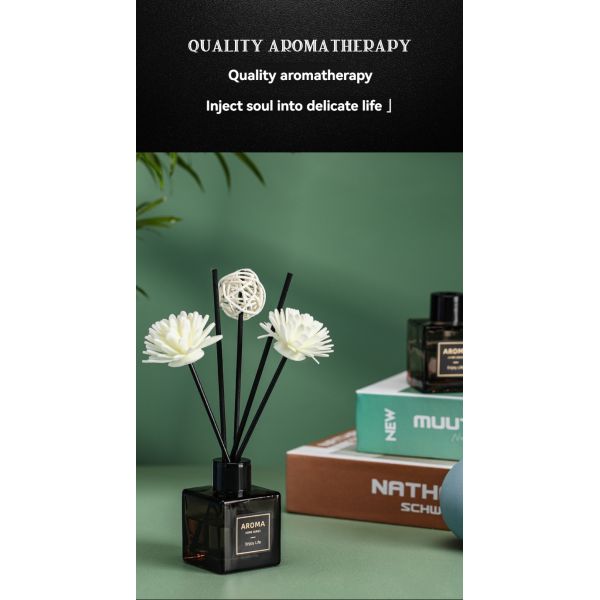 Bedroom and Living Room Decoration Sustainable Gray Small Square Bottle Air Freshener
