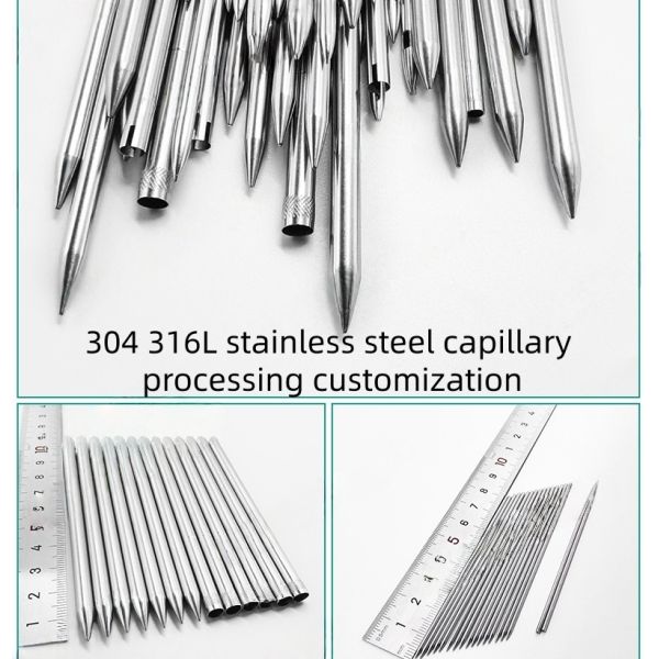 304 316L Stainless Steel Capillary Tube  Stainless Steel Round Bar  Milling Medical Needle Processing Customization