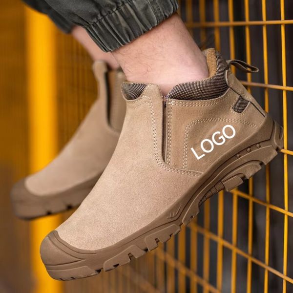 Rubber Insulated 6kv Suede  Men's Safety Boots With Kevlarr Anti-stab Midsole Work Boots