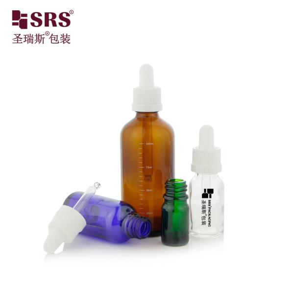 D010 Transparent Glass Mold Glass Bottle With CRC Child Resistant Cap Dropper Lid For Hair Essence Serum