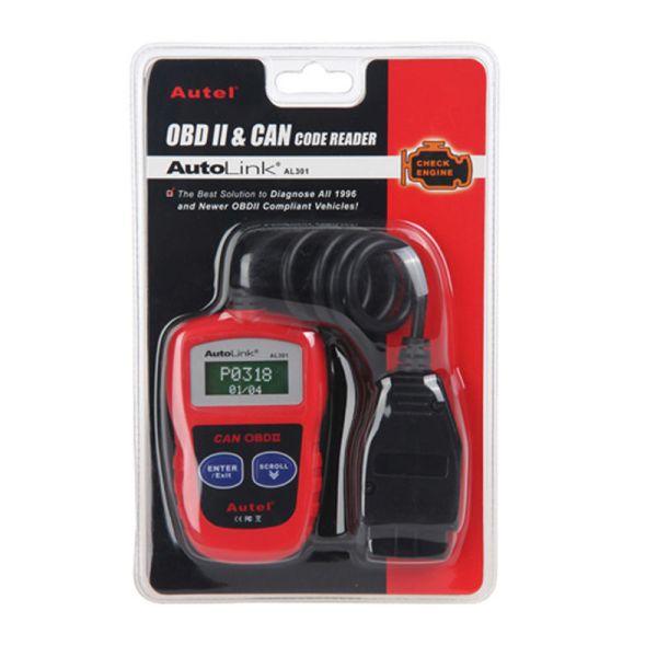 Autel AutoLink AL301 OBDII/CAN Code Reader Clear DTCs Easiest-To-Sse Tool Autel Car Scanner