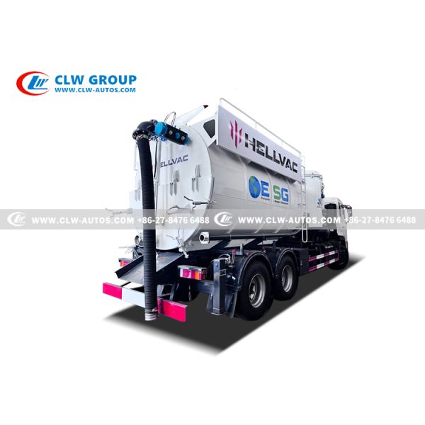 Dongfeng 6x4 Sand-Suction Truck with 12-15m³ Capacity, Cyclone Dust Collector & Two-Stage Overflow Protection