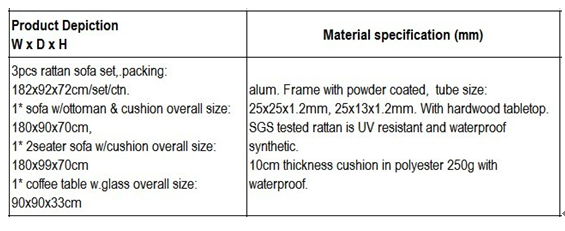 PE Rattan Sleeper Sofa , Fashion Indoor L Shape Lounge Sofa Set