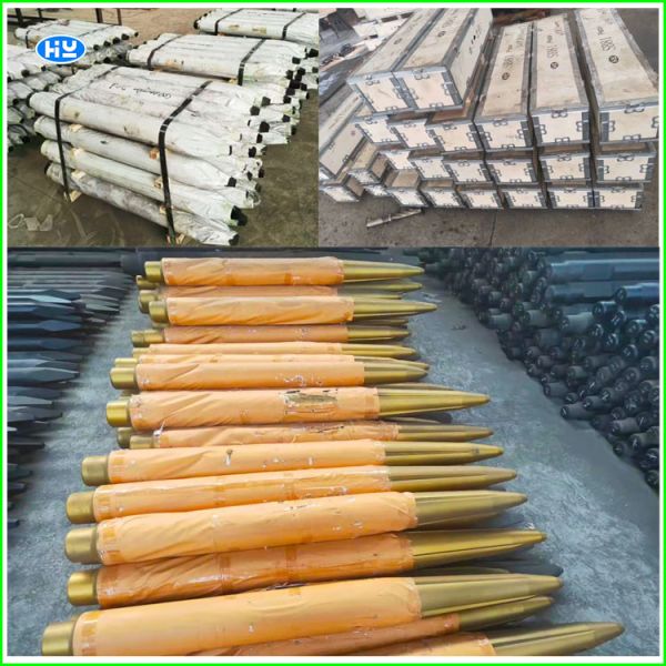 Crushing Ore Bed Breaker Hammer Chisel 180mm 55 Hardness Chisel For Rock Breaker