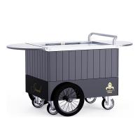black Mobile Teppanyaki Grill  Durable for over 20 years Food grade board Hibachi Grill Table