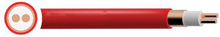 BS EN60702 Fire Proof Cable 2 Cores Mineral Insulated Heavy Duty 750V