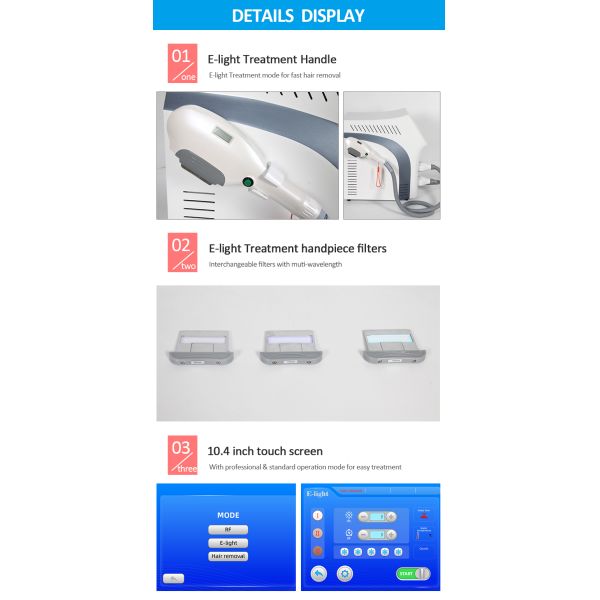 машина лазера удаления волос диода IPL 480nm 640nm медицинская