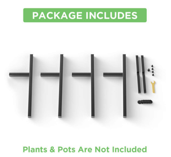 Black Anti Rust 41cm Length Metal Flower Stand