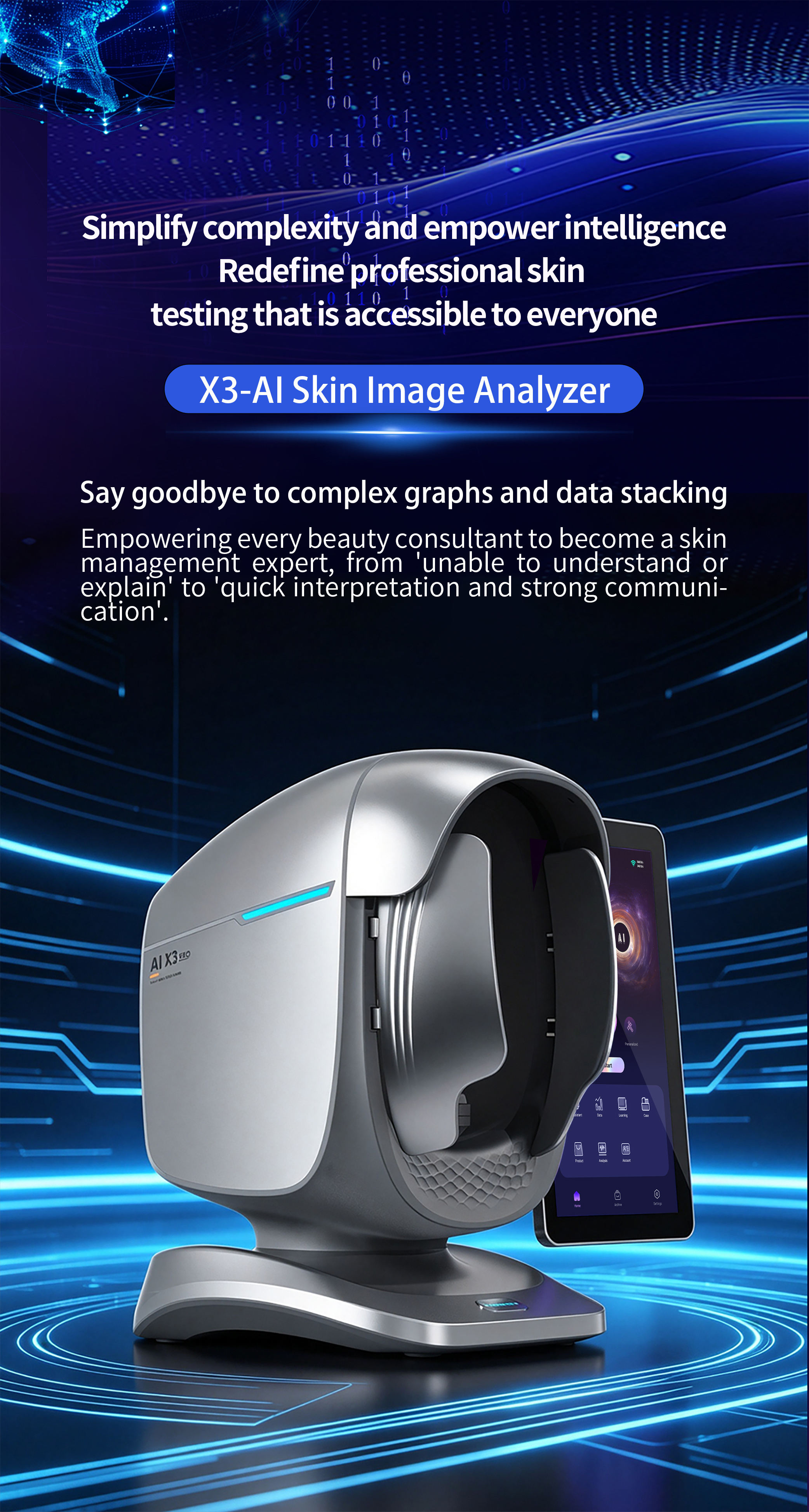 AI Sensitive Skin Redness Analyzer Camera 15.6 Inch Display Beauty Salon Diagnostic Testing Equipment