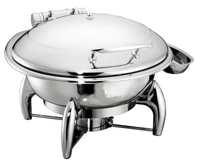 bandeja de aço inoxidável completa aquecendo-se por atrito hidráulica redonda do alimento do fonte de calor Dia.35cm da indução ou do espírito da tampa do prato 6.0Ltr