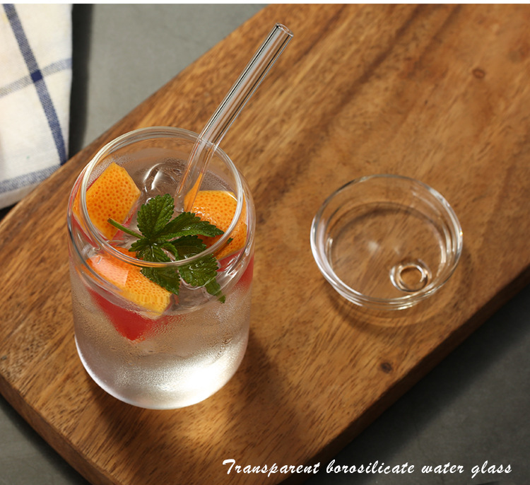 Многоразовый Тумблер боросиликатного стекла с соломами, пятнает свободные стеклянные чашки капучино