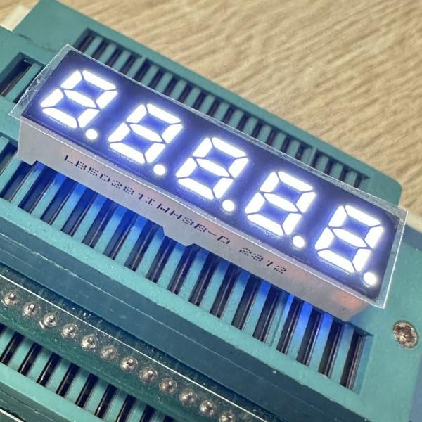 5 Digit 7mm 7 Segment LED Display Common Anode Ultra Bright White for Frequency Converter