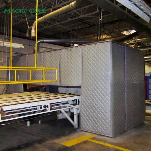 Grey PVC Tarpaulin And Fabric Sound Barrier For Outdoor Construction Sites