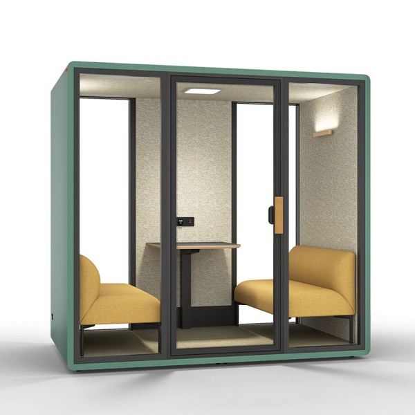 Office Communication Glass Sound Booth Pod For Meeting High Density