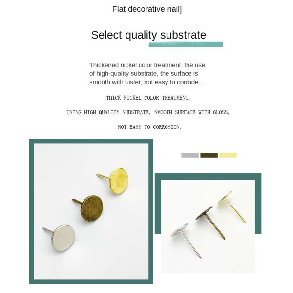 Sofa Industry Nail Furniture Decorative Nails Silver Flat Head Upholstery Pins Decorative Pushpin Furniture Sofa Pins